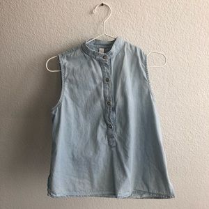 American Apparel light wash denim crop top (XS)